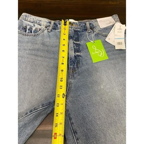 Sam Edelman YARO High Rise 90's Pinched Waist Jeans Distressed Denim Size 31 - Picture 10 of 11